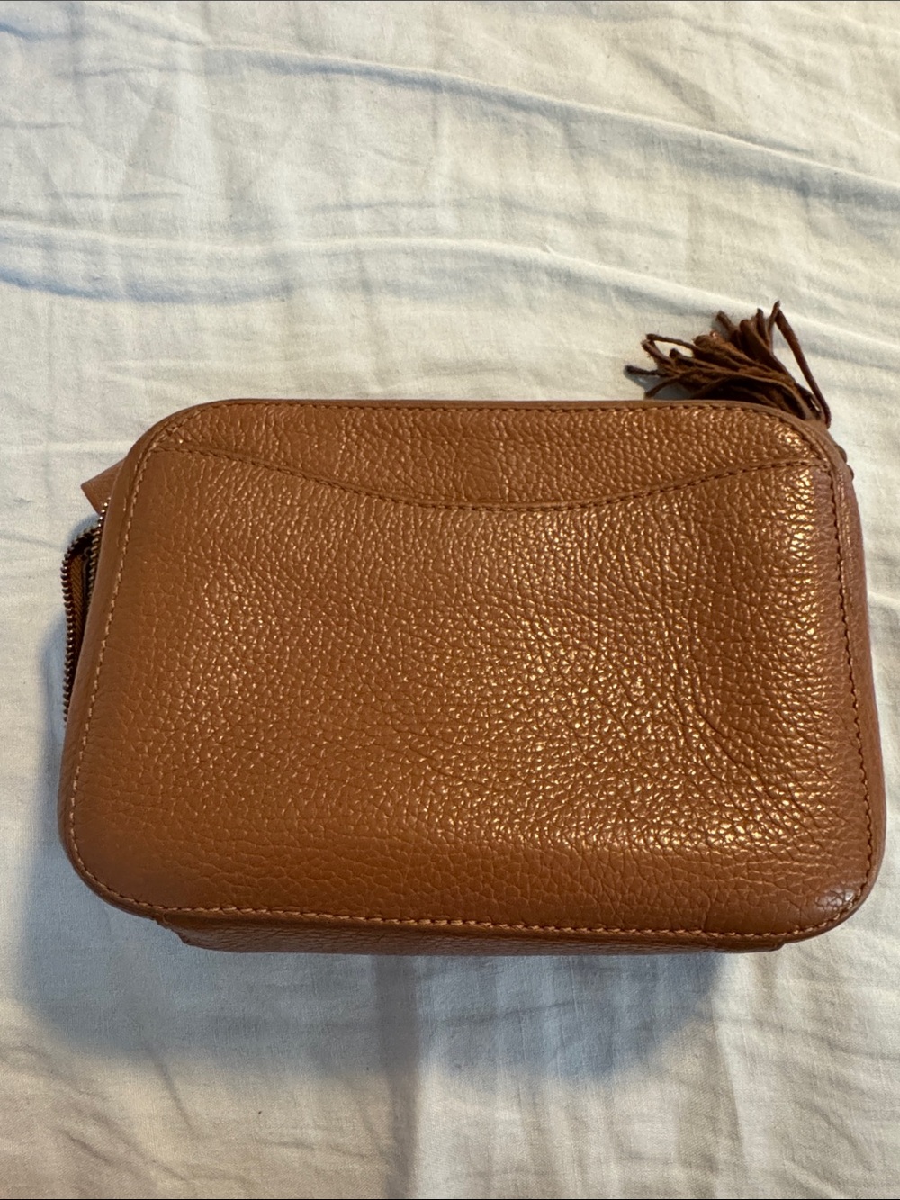Cuyana Brown Leather Crossbody Bag - Picture 7 of 7